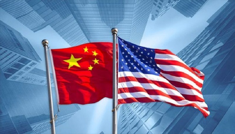 Markets china us flags